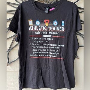 Athletic Trainer-Noun T Shirt, large, NWT